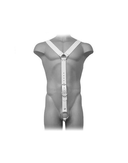 LEATHER BODY - IMBRACATURA UOMO BIANCO