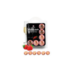SECRETPLAY - SET 6 PALLINE BRASILIANI FRAGOLE CON CAVA