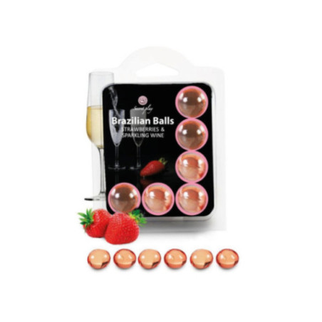 SECRETPLAY - SET 6 PALLINE BRASILIANI FRAGOLE CON CAVA