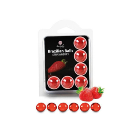 SECRETPLAY - SET 6 PALLINE BRASILIANE FRAGOLA