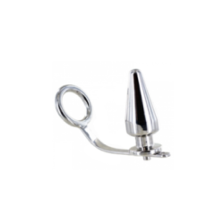 METAL HARD - ANELLO IN ACCIAIO DURO CON TAPPO ANALE 80 X 55 MM