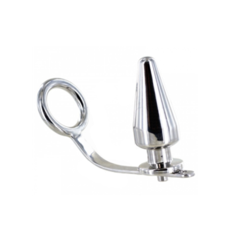 METAL HARD - ANELLO IN ACCIAIO DURO CON TAPPO ANALE 80 X 55 MM