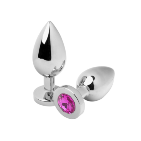 Metal Hard Diamond Anal Plug Rosa Medio – Acciaio 7,62 cm