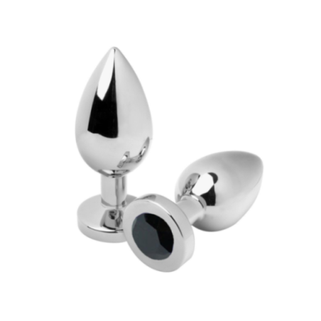 Metal Hard Diamond Anal Plug Nero Small – Acciaio 5,71 cm