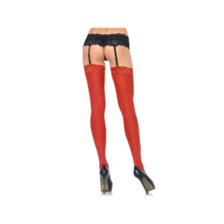 LEG AVENUE - CALZE VELATE CON RIGA POSTERIORE ROSSO