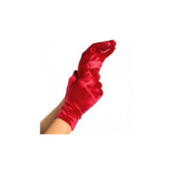 LEG AVENUE - GUANTI IN RASO ROSSO