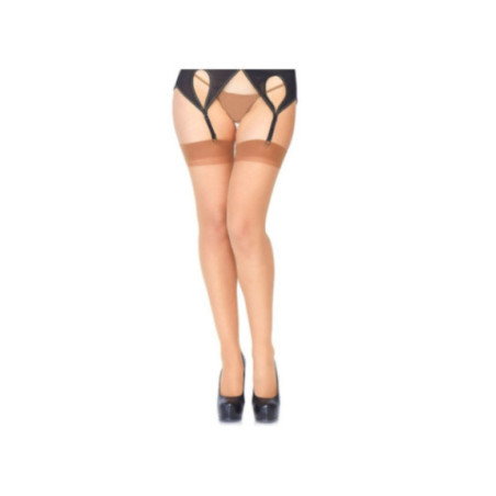 LEG AVENUE - CALZE VELATE MARRONE TAGLIA UNICA