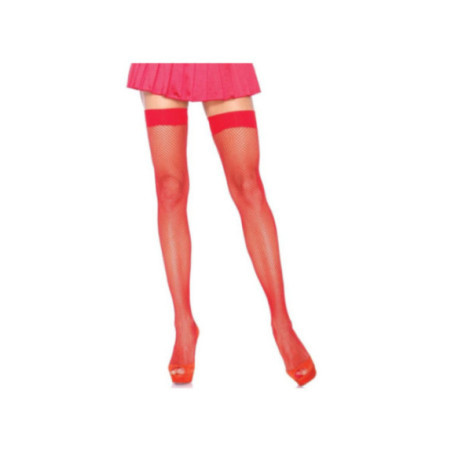 LEG AVENUE - CALZAMAGLIA A RETE IN NYLON ROSSO